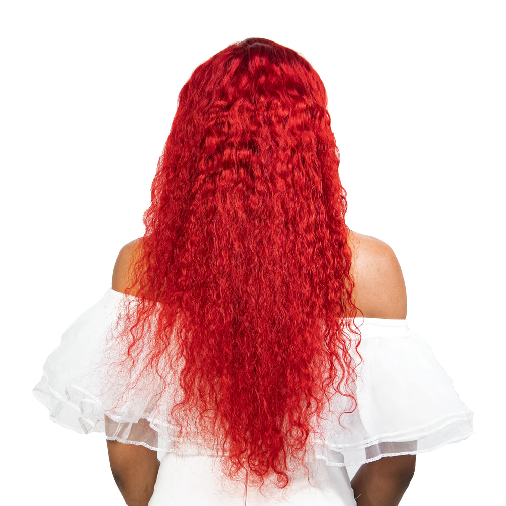
                  
                    26" Loose Deep T-Part Wig-Truly Red | hairsa.co.za | back
                  
                