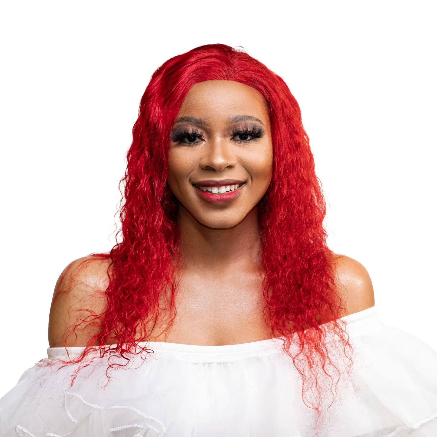 
                  
                    26" Loose Deep T-Part Wig-Truly Red | hairsa.co.za | front
                  
                