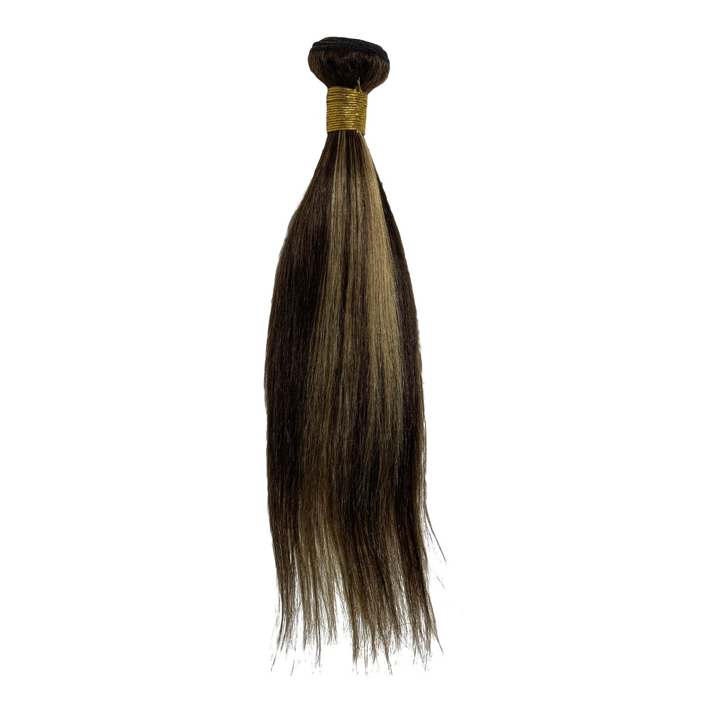 14" Straight Human Hair Bundle - # Highlight - 13A Grade