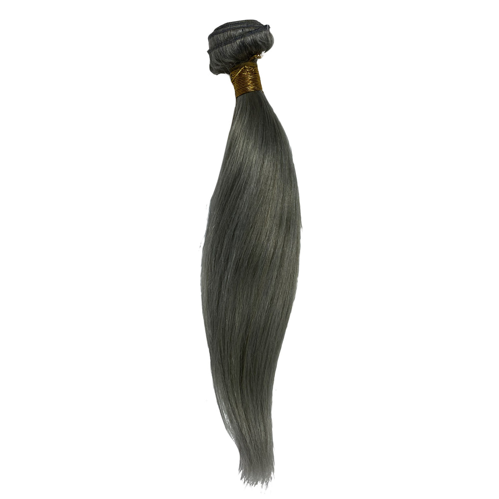 08" Straight Human Hair Bundle - #Grey - 13A Grade