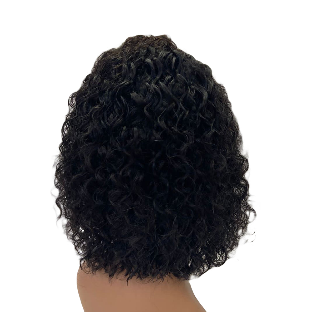 
                  
                    10" Water Wave Frontal Lace Wig - 1# Black - 13A Grade- back
                  
                