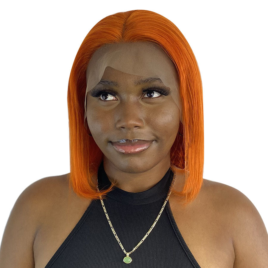 
                  
                    10" Straight Hair Frontal Lace Wig - # Orange-front -promo
                  
                