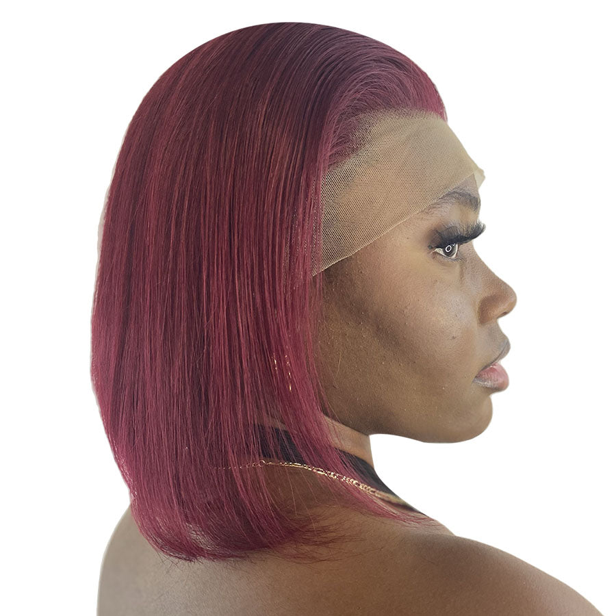 
                  
                    10" Straight Hair Frontal Lace Wig - # Red-back-promo
                  
                