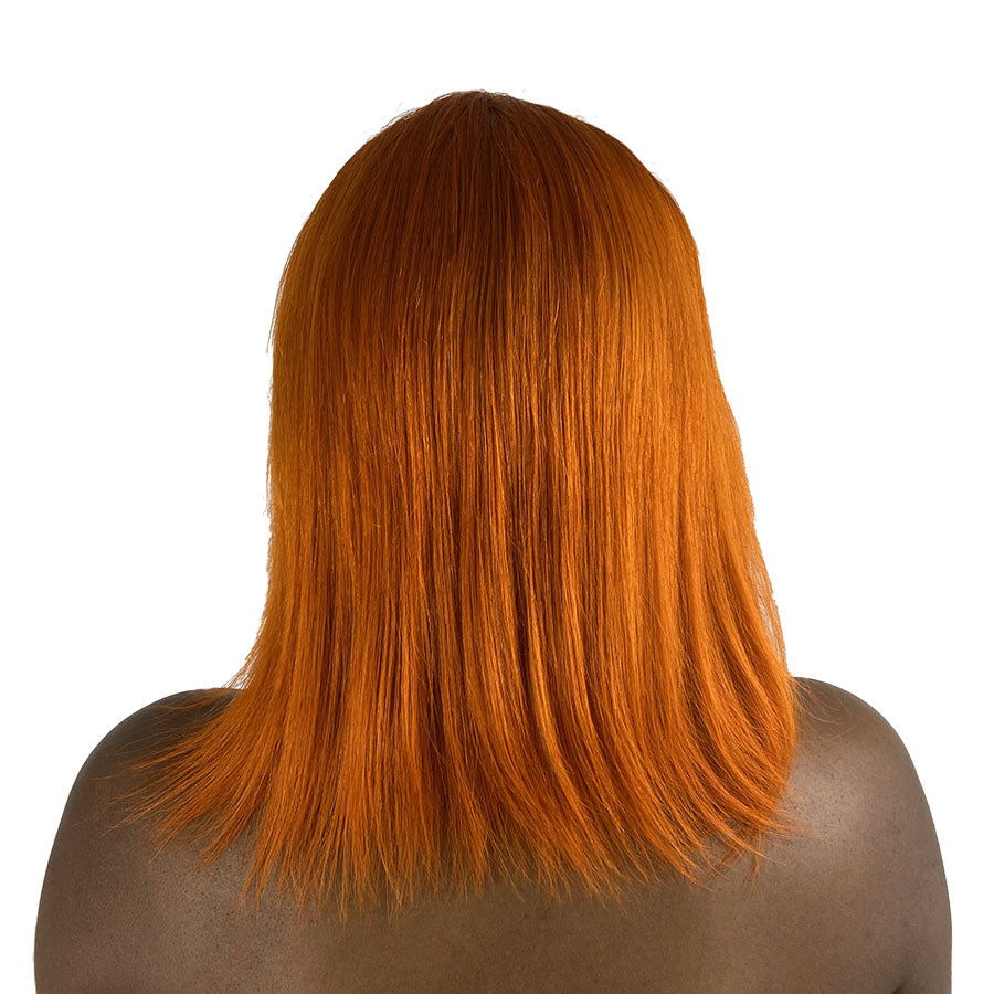 
                  
                    14" Straight Human Hair Frontal Lace Wig - # Orange - 13A Grade
                  
                
