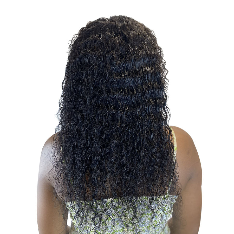 
                  
                    26" Water Wave Frontal Lace Wig - 1# Black - 13A Grade | back
                  
                