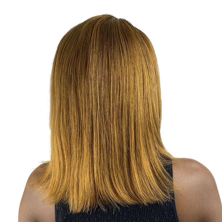 
                  
                    14" Straight Human Hair Frontal Lace Wig - 27# Ombre Blonde- 13A. Grade
                  
                