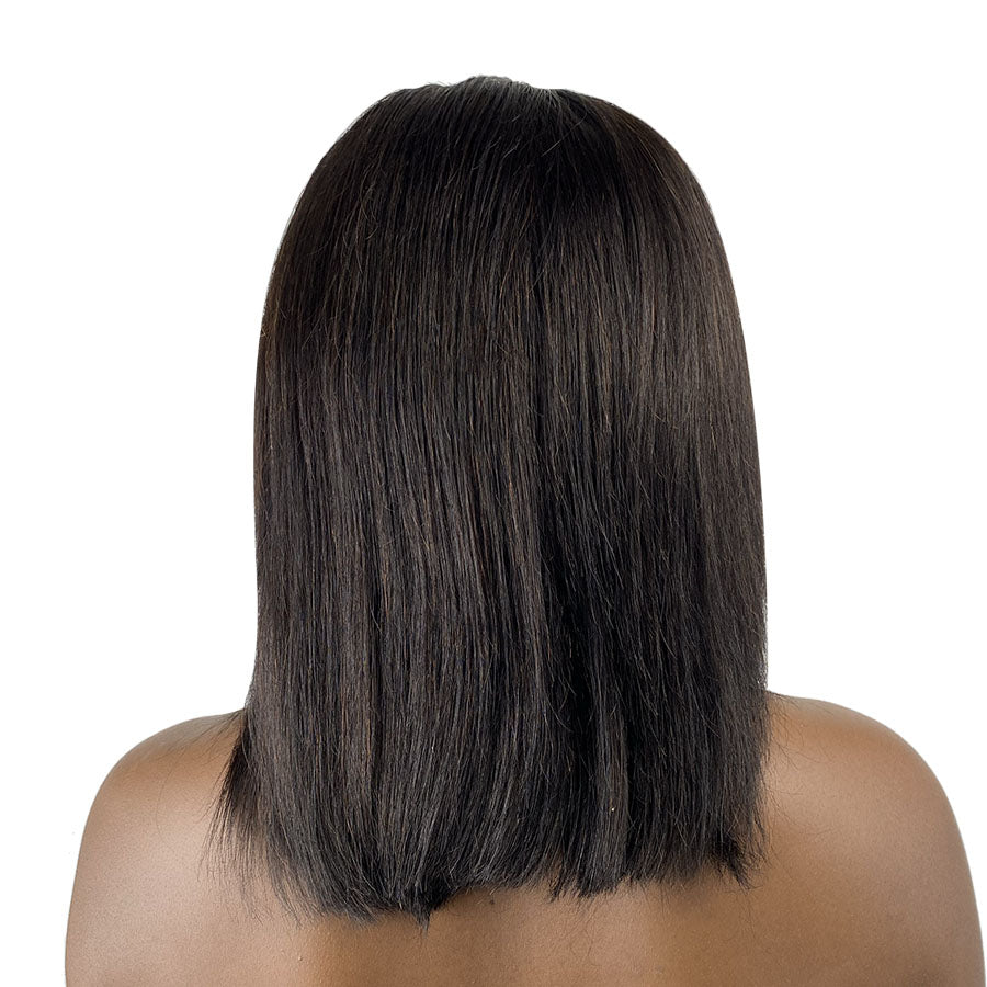 
                  
                    14" Straight Human Hair Bob Lace Wig - 1# Black - 13A Grade | back
                  
                