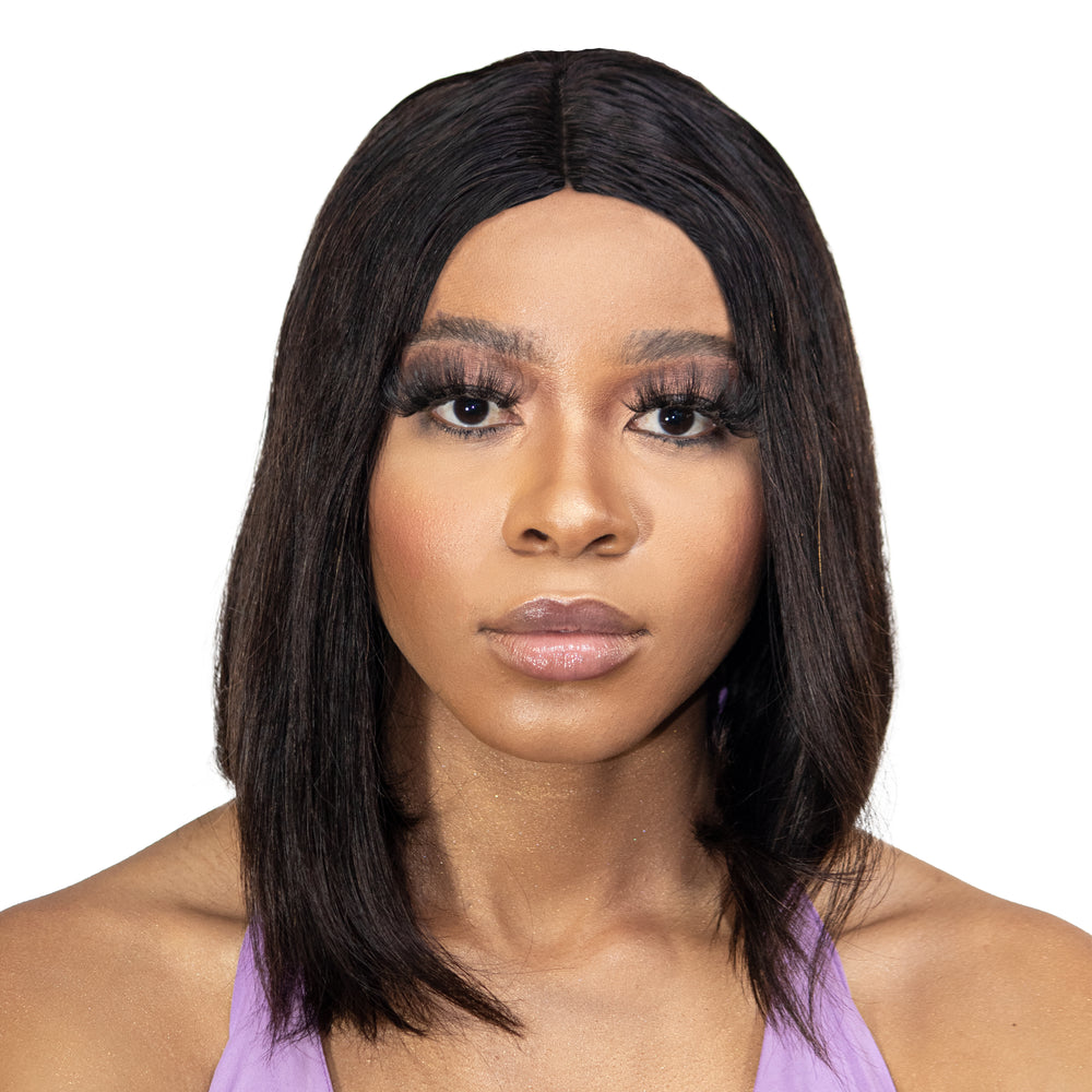 
                  
                    14" Straight Human Hair Lace Wig - 1# Black- front-hairsa.co.za
                  
                