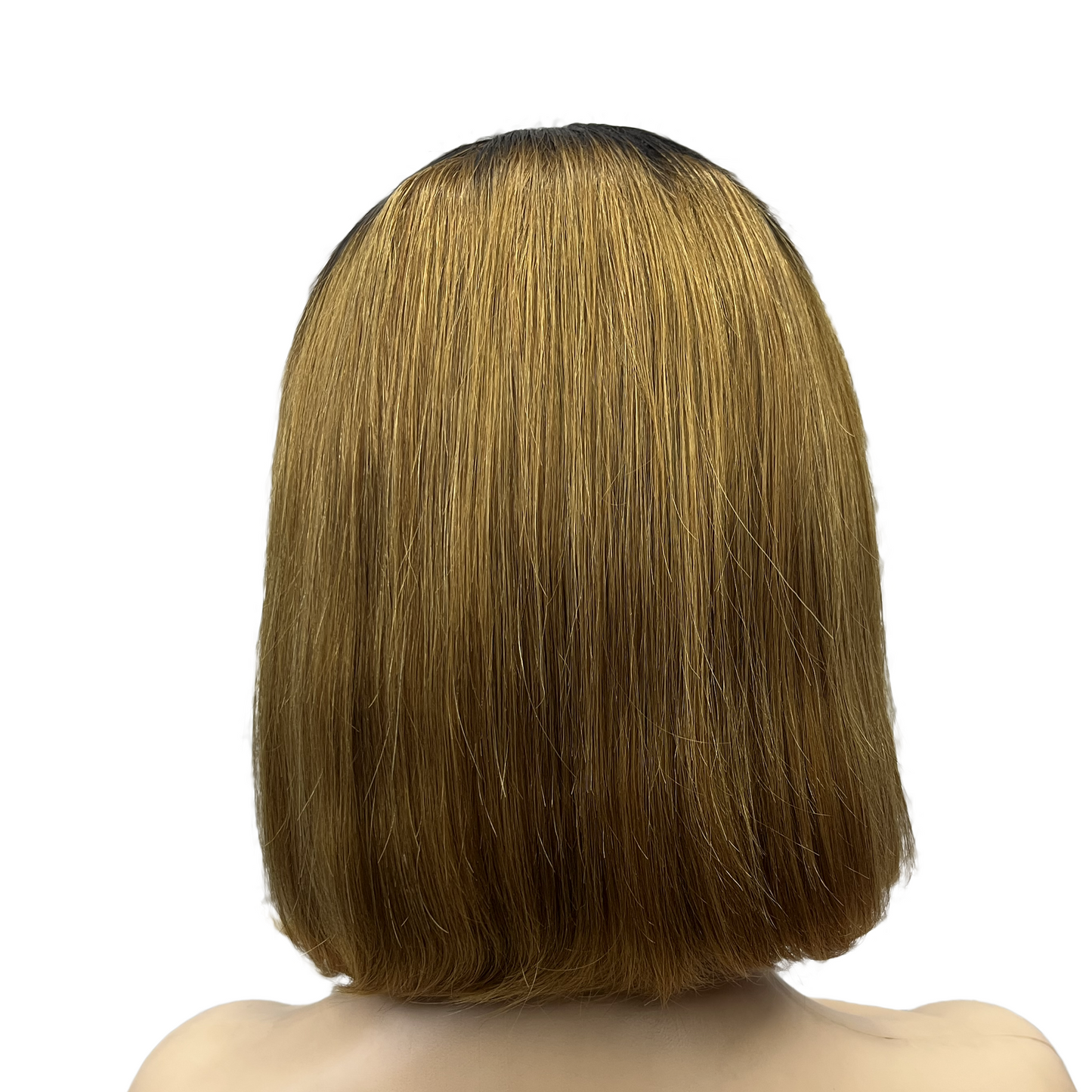 
                  
                    10" Straight Human Hair Bob Lace Wig - 1# Blonde-back
                  
                