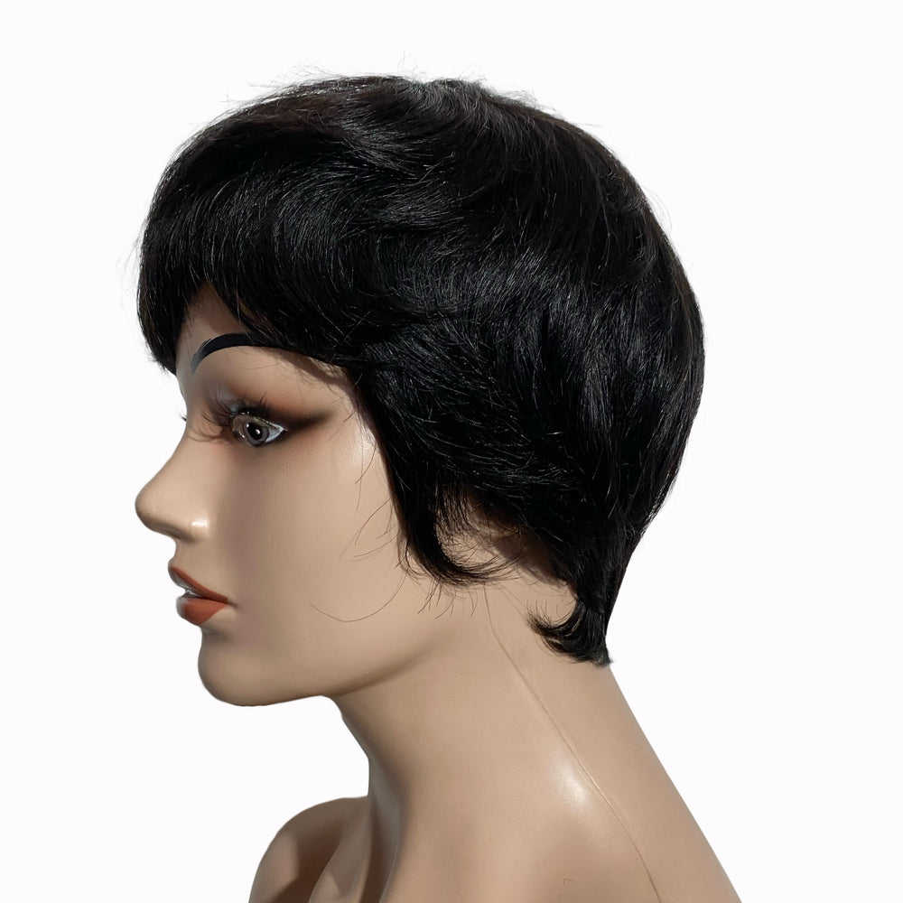 
                  
                    6" Pixie Cut Wig - 1# Black - 13A Grade -side- HairSA.co.za
                  
                
