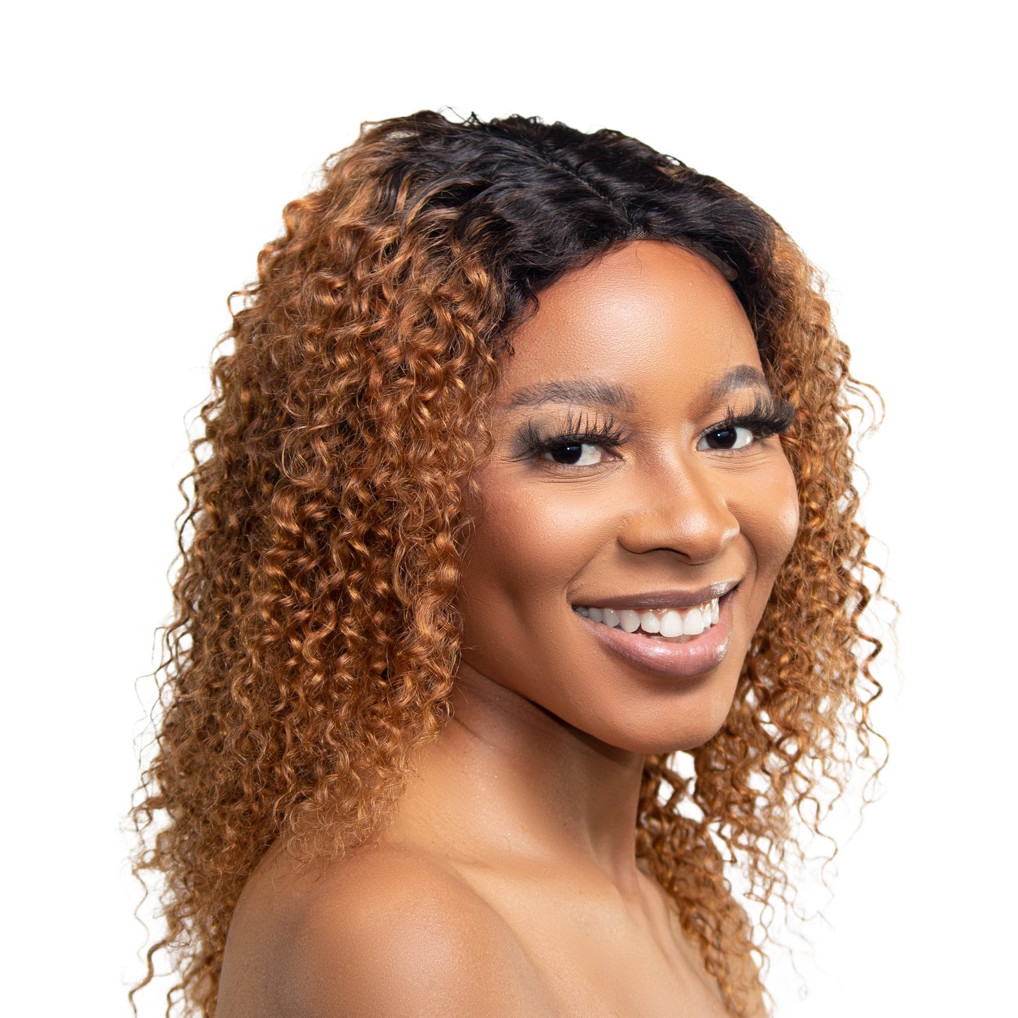 
                  
                    18" Jerry Curls Frontal Lace Wig - 1# Brown-Side
                  
                