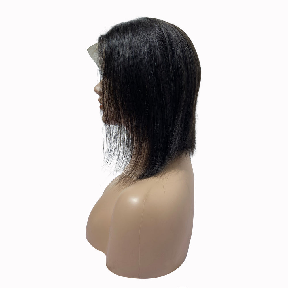
                  
                    10" Straight Human Hair Bob Lace Frontal Wig - 1# Black - 13A Grade | Siide
                  
                