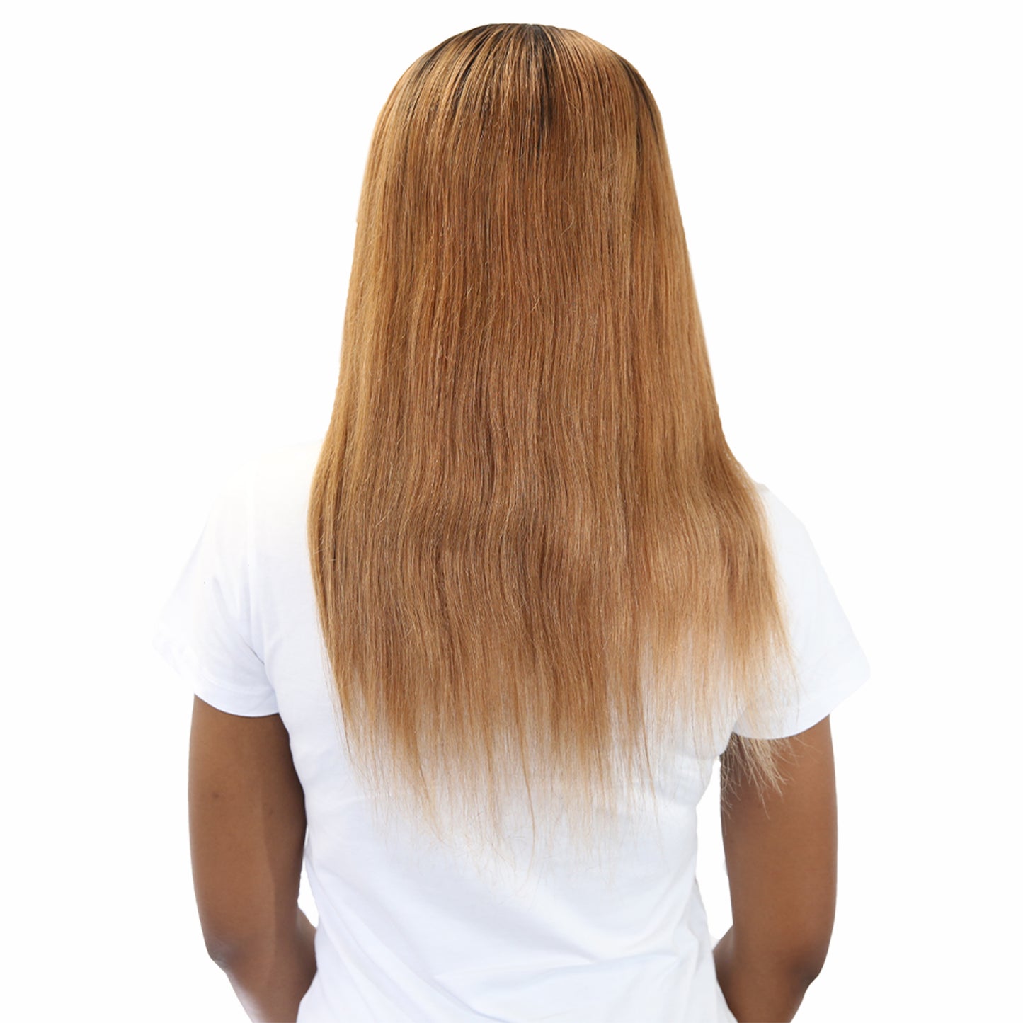 
                  
                    22" Straight Human Hair Lace Wig - 27# Ombre Blonde-back
                  
                