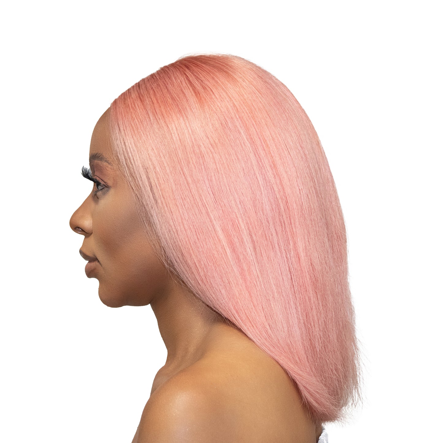 
                  
                    Straight Human Hair T-Part Frontal Wig Pink-Side
                  
                